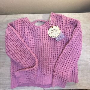 Star and Ivy Soft Pink Cropped Sweater